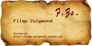 Filep Zsigmond névjegykártya