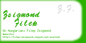 zsigmond filep business card